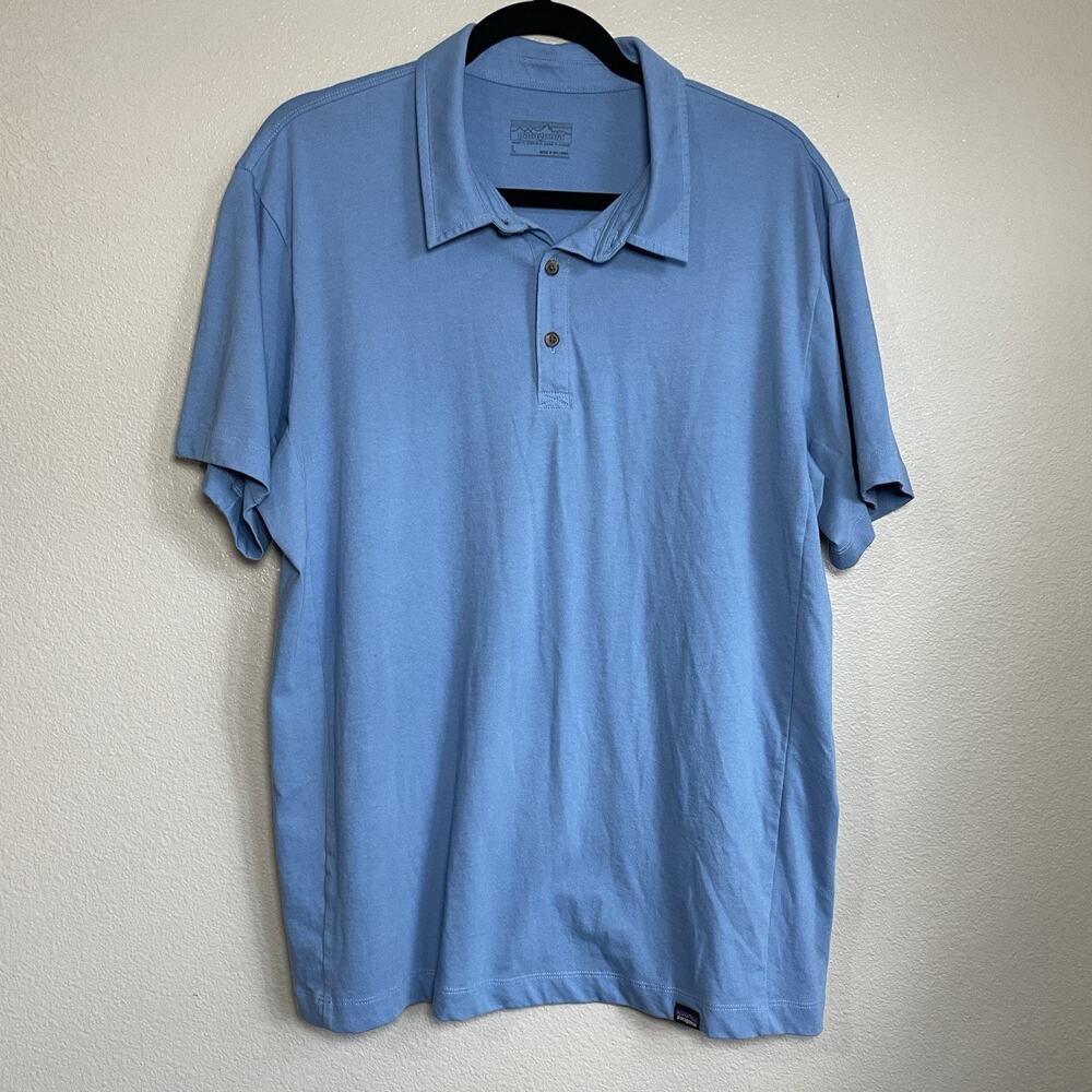 Patagonia Men’s Essential Polo Shirt Shore Blue Size Large Casual Golf Everyday
